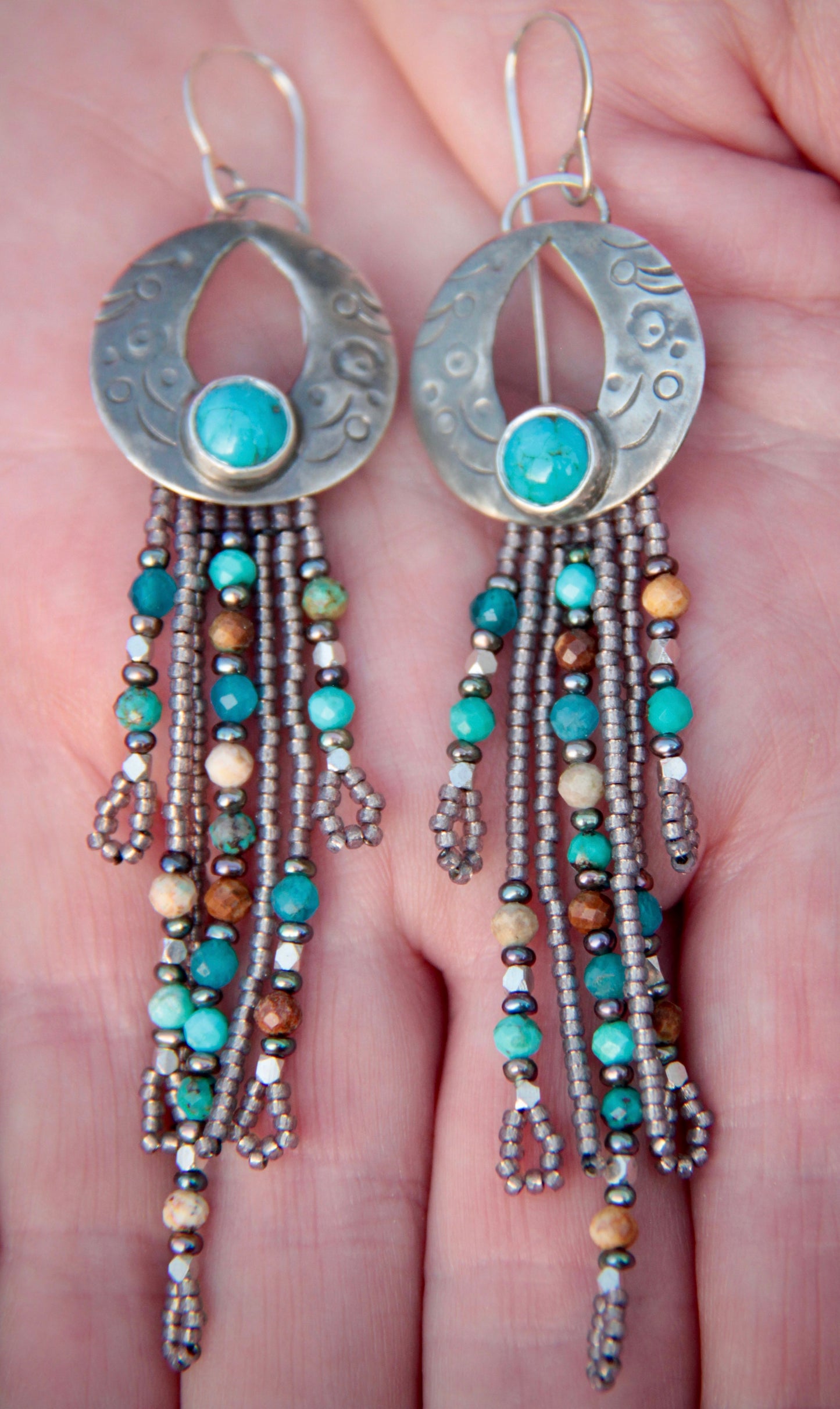 Natural turquoise earrings