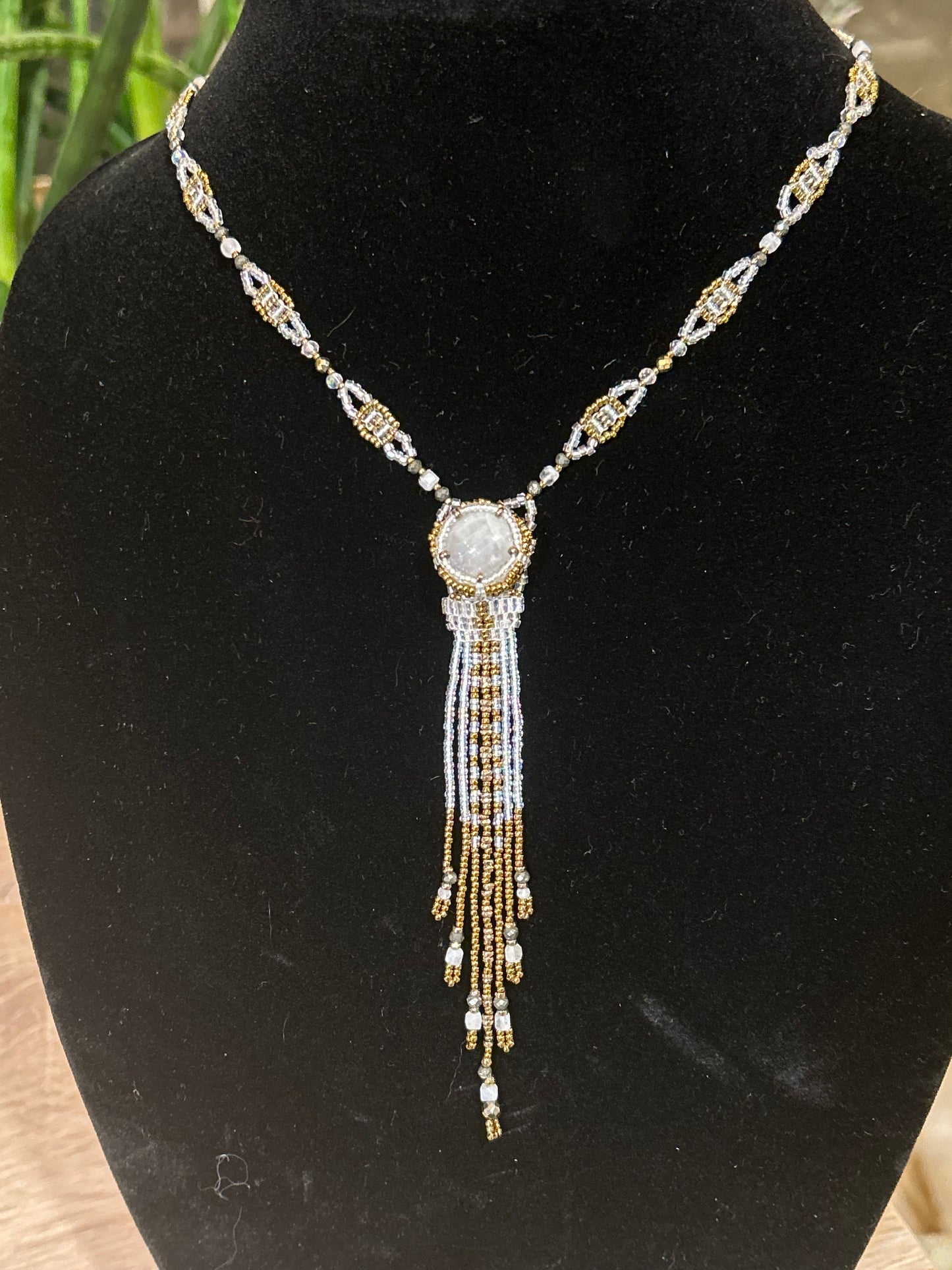 Moonstone magic shooting star necklace.