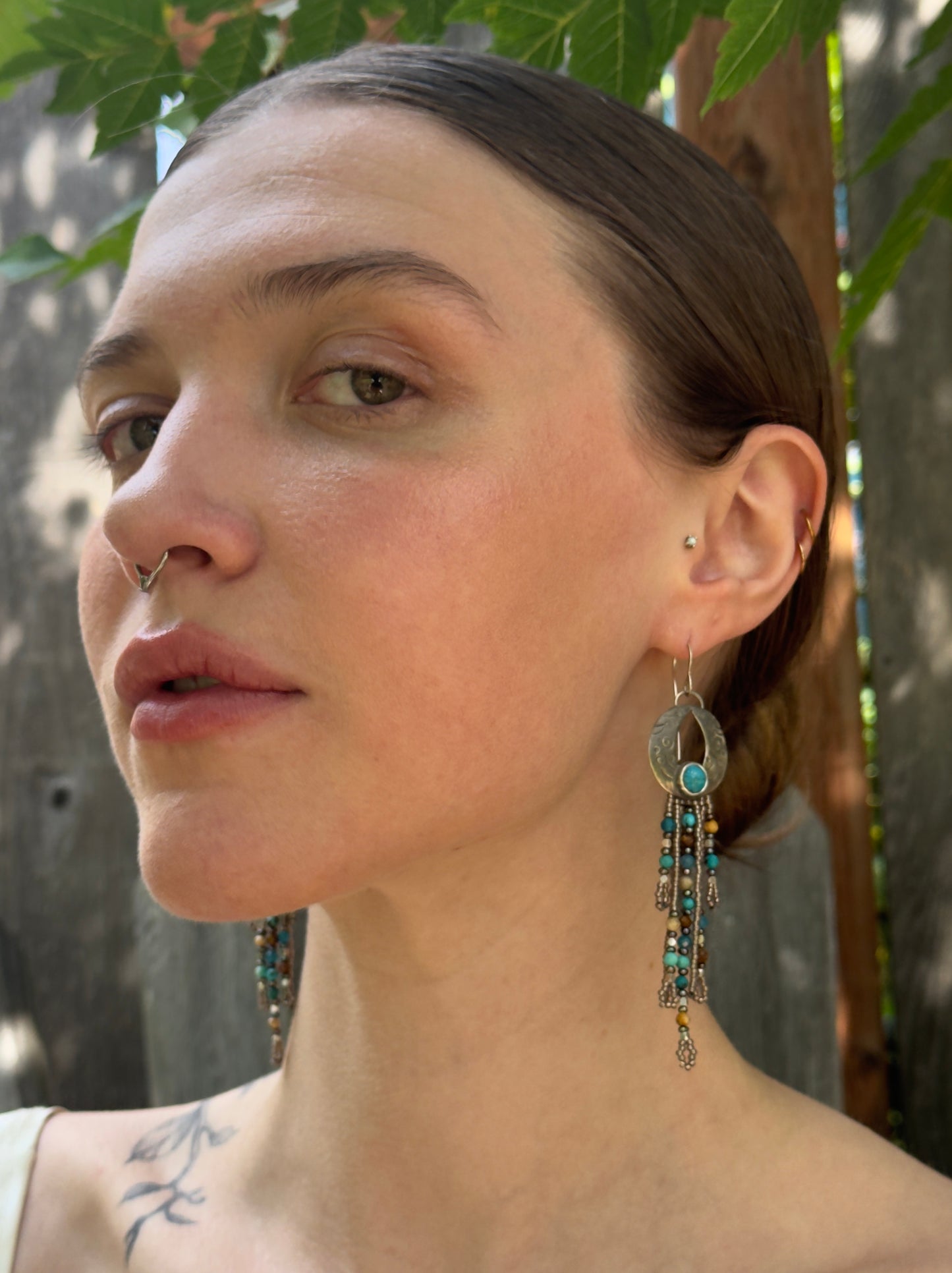 Natural turquoise earrings