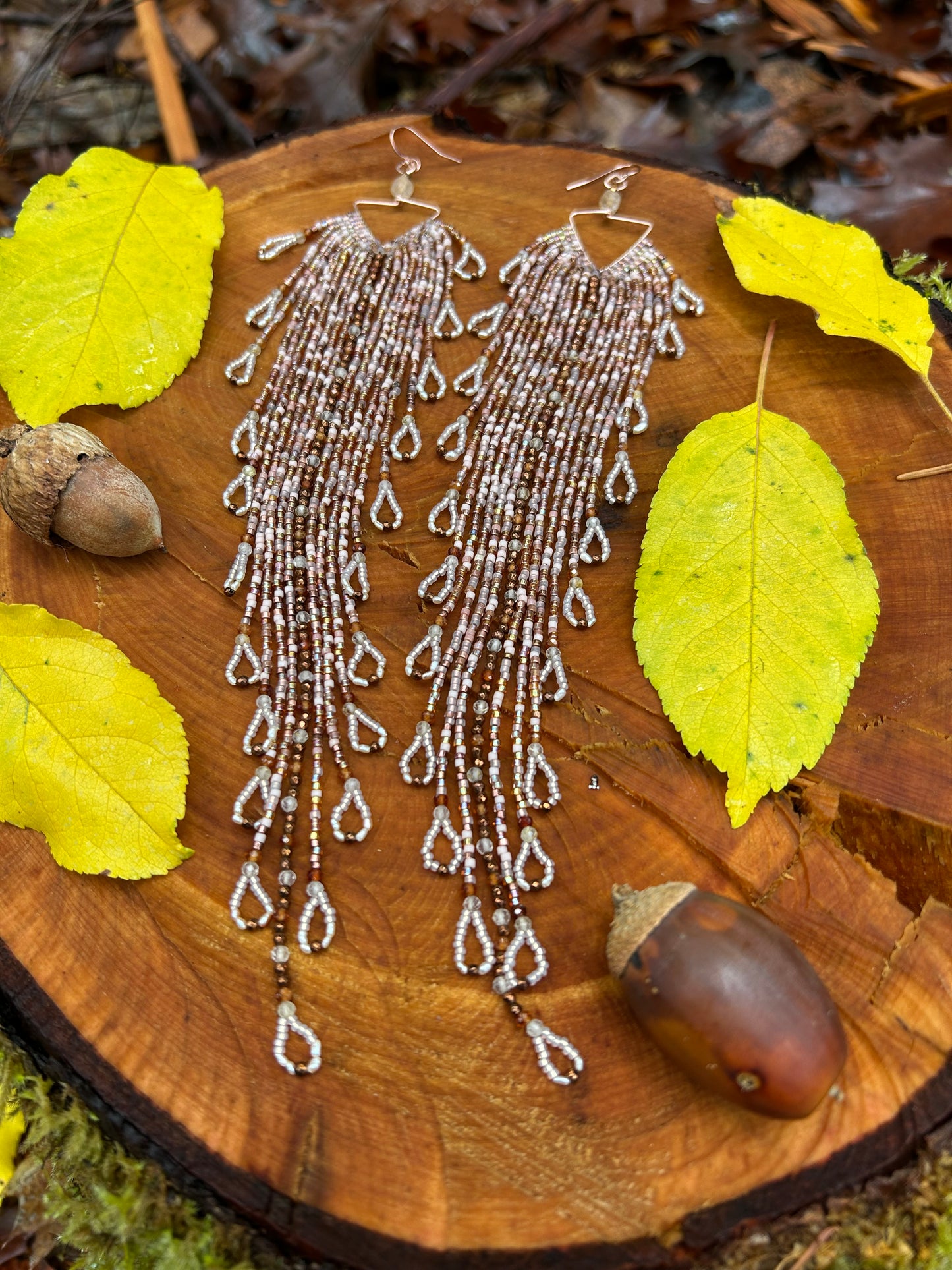 Sun swept fringe earrings