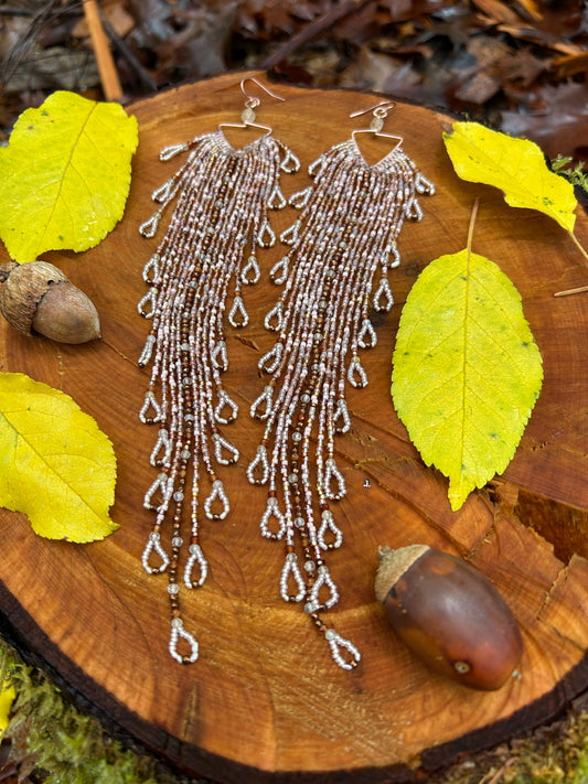 Sun swept fringe earrings