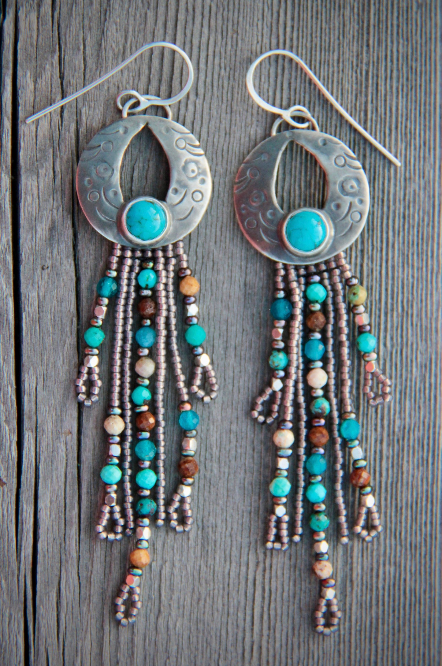 Natural turquoise earrings