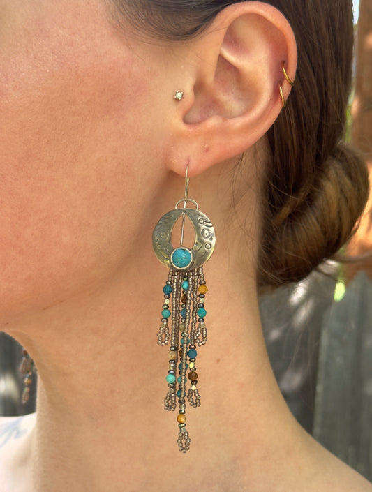 Natural turquoise earrings