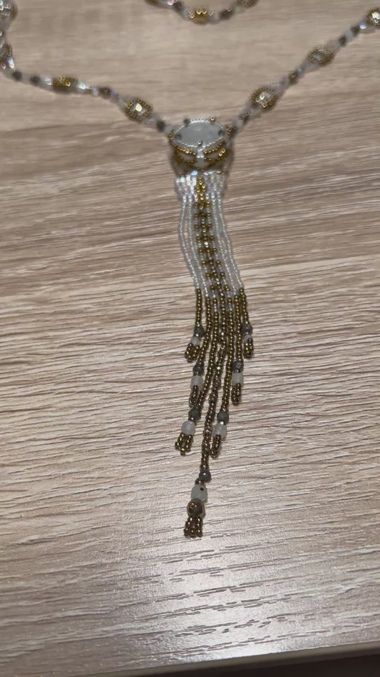 Moonstone magic shooting star necklace.