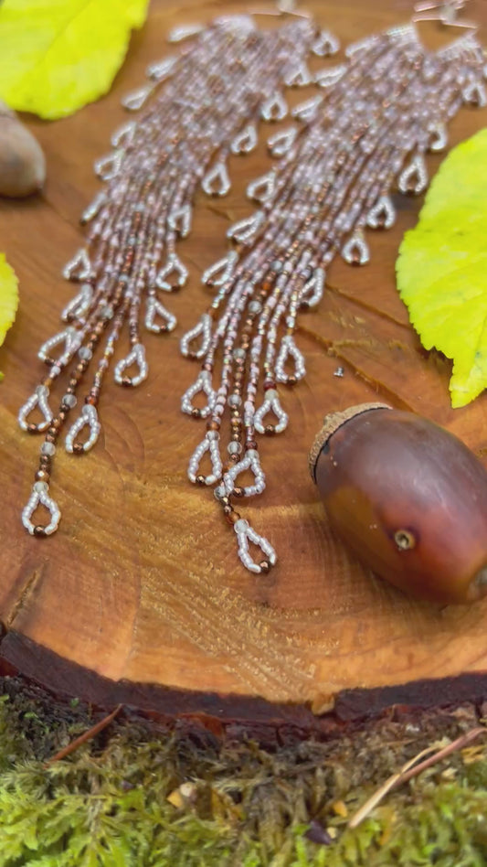 Sun swept fringe earrings